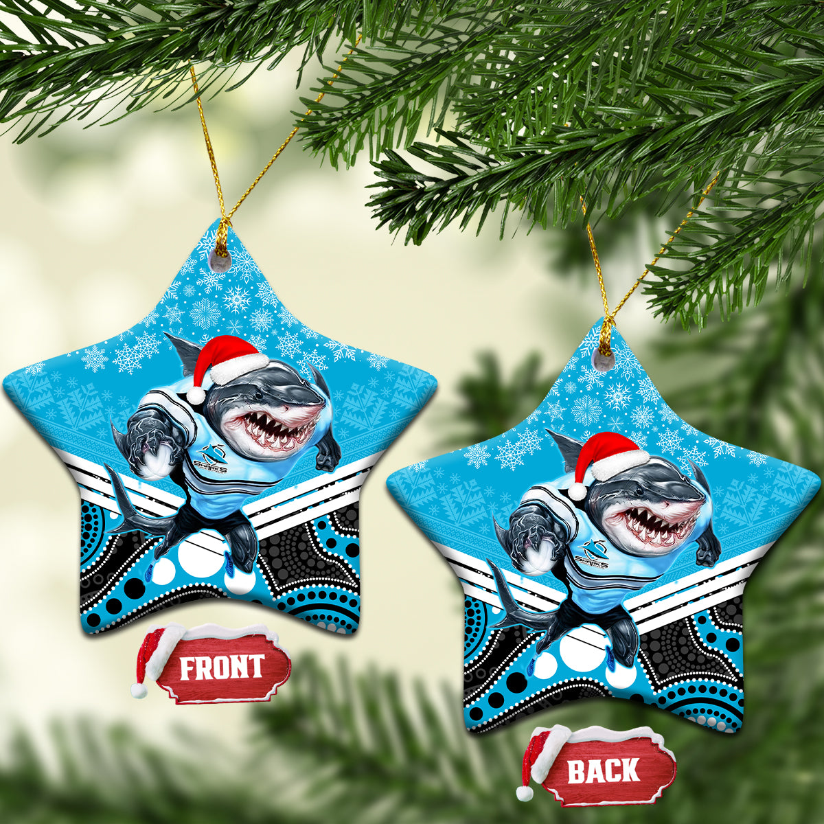 sharks-rugby-christmas-ceramic-ornament-merry-xmas-2023-mix-aboriginal-art