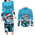 custom-sharks-rugby-christmas-couples-matching-long-sleeve-bodycon-dress-and-long-sleeve-button-shirt-merry-xmas-2023-mix-aboriginal-art