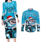 custom-sharks-rugby-christmas-couples-matching-long-sleeve-bodycon-dress-and-long-sleeve-button-shirt-merry-xmas-2023-mix-aboriginal-art