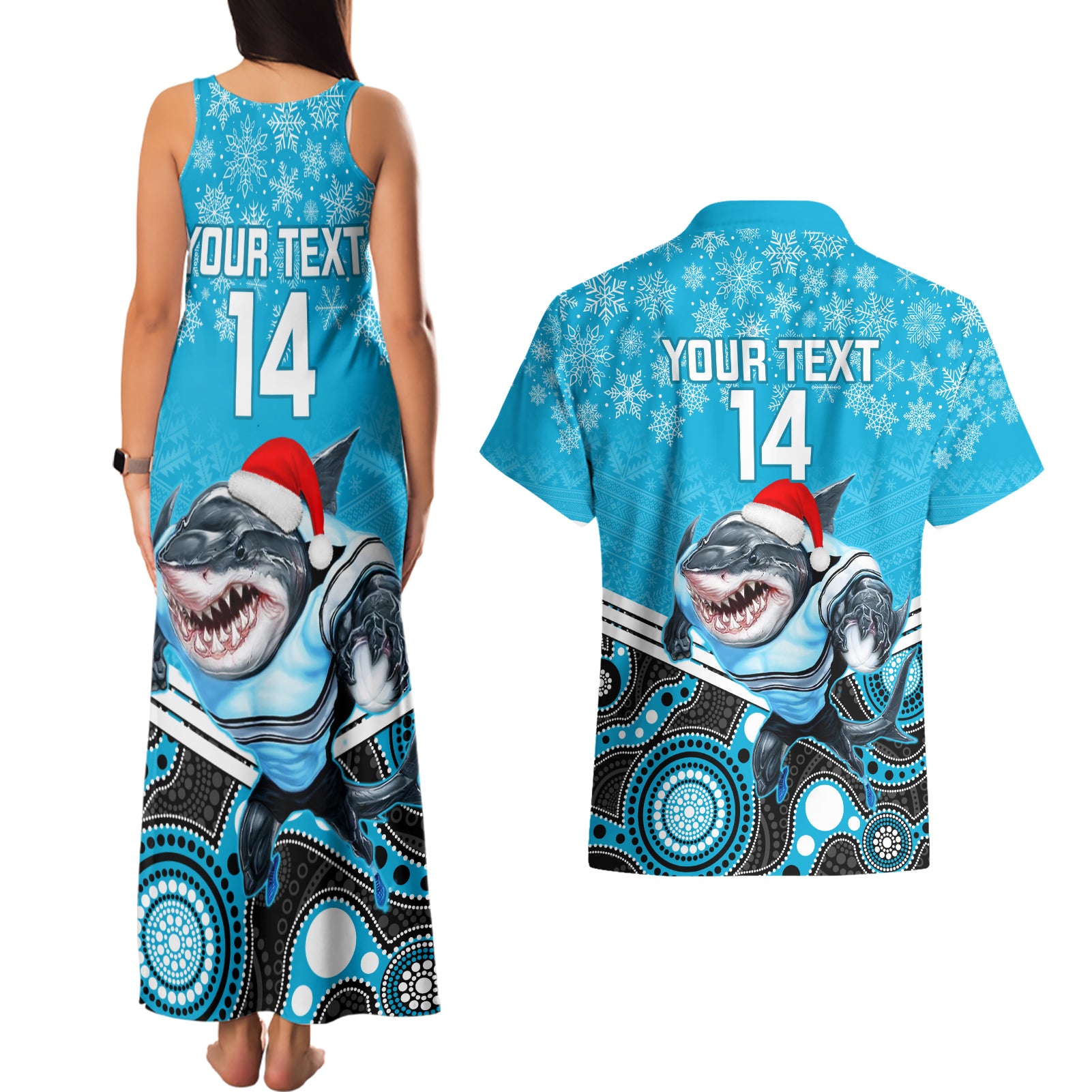 custom-sharks-rugby-christmas-couples-matching-tank-maxi-dress-and-hawaiian-shirt-merry-xmas-2023-mix-aboriginal-art