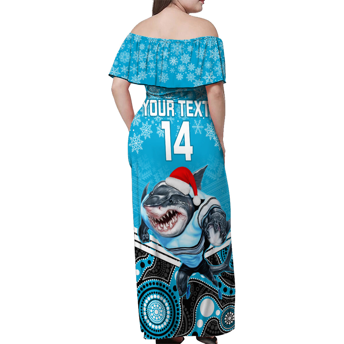 custom-sharks-rugby-christmas-family-matching-off-shoulder-maxi-dress-and-hawaiian-shirt-merry-xmas-2023-mix-aboriginal-art