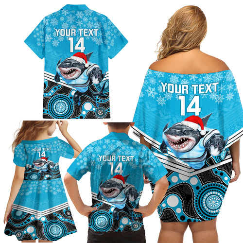 custom-sharks-rugby-christmas-family-matching-off-shoulder-short-dress-and-hawaiian-shirt-merry-xmas-2023-mix-aboriginal-art