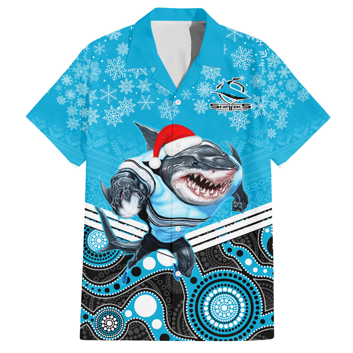 custom-sharks-rugby-christmas-family-matching-off-shoulder-short-dress-and-hawaiian-shirt-merry-xmas-2023-mix-aboriginal-art