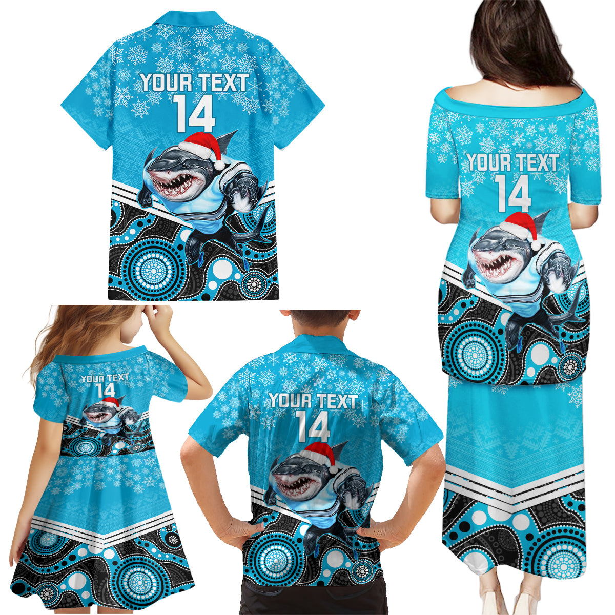 custom-sharks-rugby-christmas-family-matching-puletasi-dress-and-hawaiian-shirt-merry-xmas-2023-mix-aboriginal-art