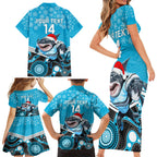 custom-sharks-rugby-christmas-family-matching-short-sleeve-bodycon-dress-and-hawaiian-shirt-merry-xmas-2023-mix-aboriginal-art
