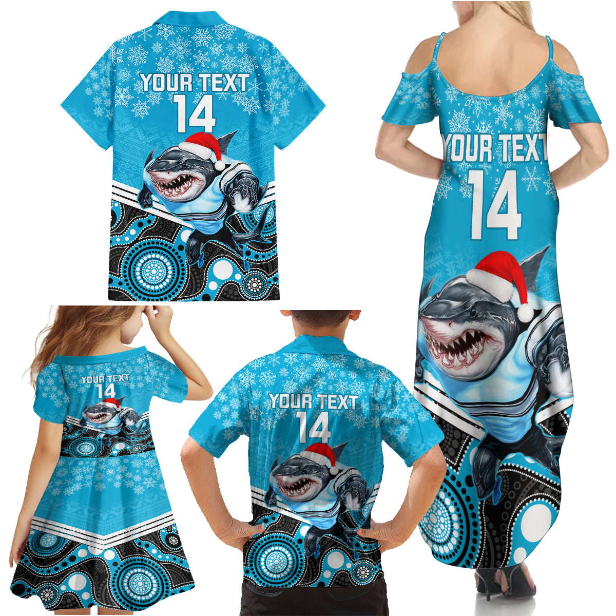 custom-sharks-rugby-christmas-family-matching-summer-maxi-dress-and-hawaiian-shirt-merry-xmas-2023-mix-aboriginal-art