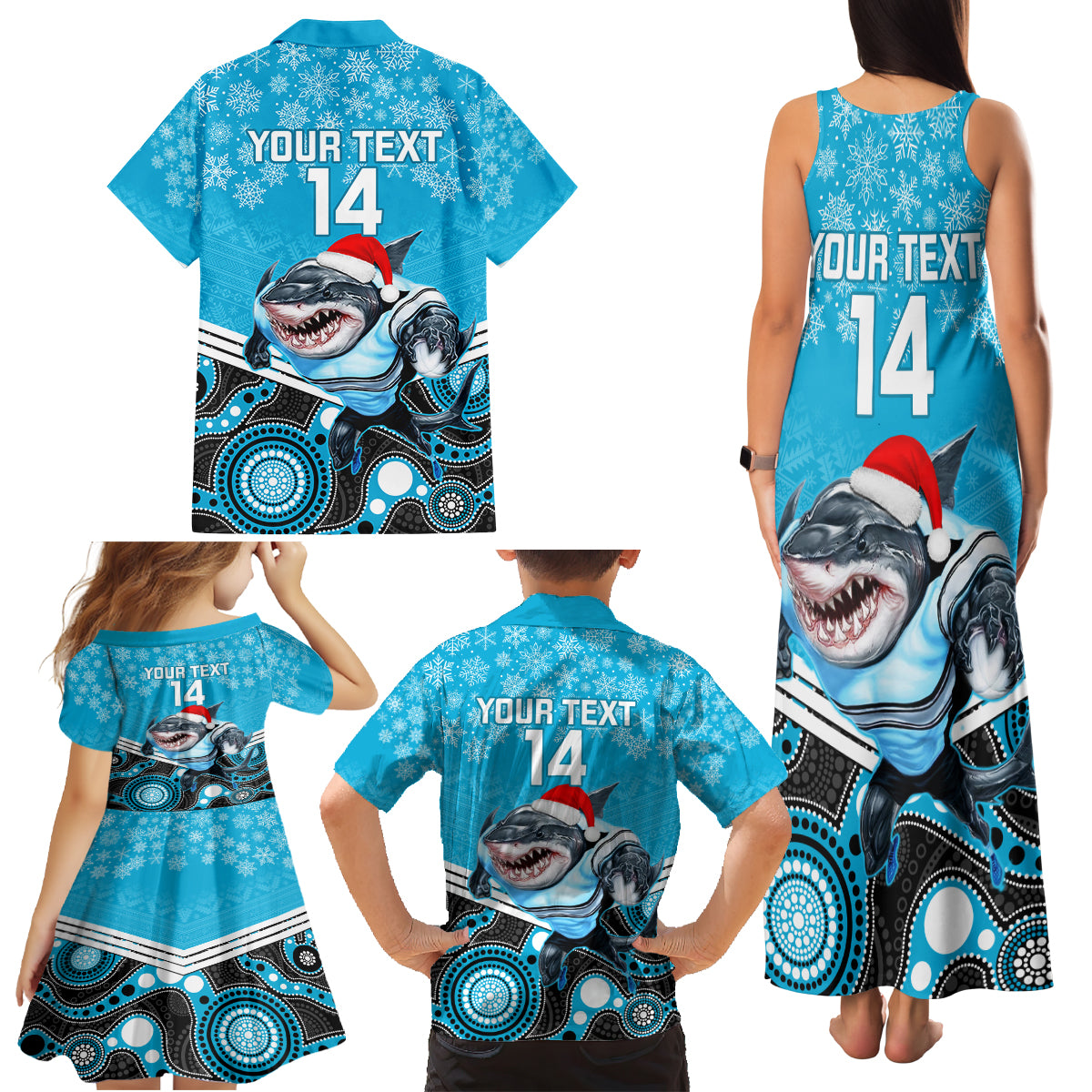 custom-sharks-rugby-christmas-family-matching-tank-maxi-dress-and-hawaiian-shirt-merry-xmas-2023-mix-aboriginal-art