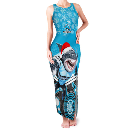 custom-sharks-rugby-christmas-family-matching-tank-maxi-dress-and-hawaiian-shirt-merry-xmas-2023-mix-aboriginal-art