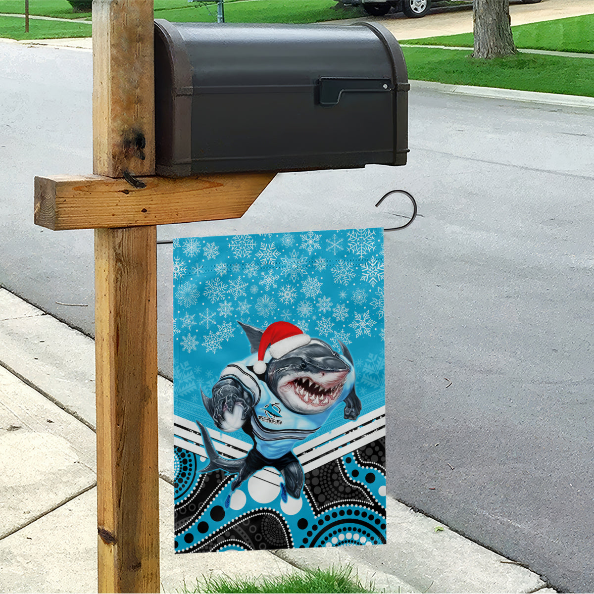 custom-sharks-rugby-christmas-garden-flag-merry-xmas-2023-mix-aboriginal-art