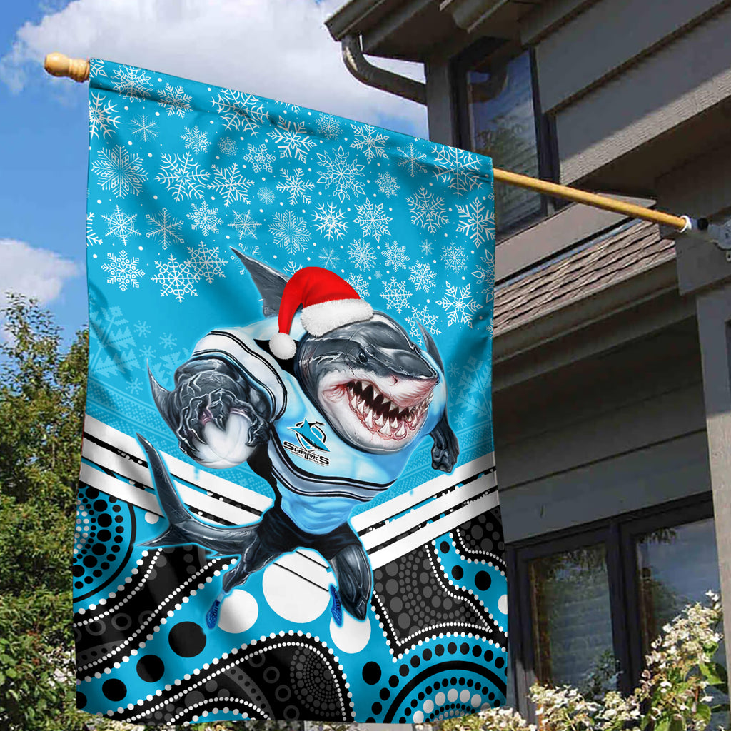 custom-sharks-rugby-christmas-garden-flag-merry-xmas-2023-mix-aboriginal-art