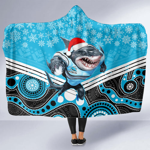 custom-sharks-rugby-christmas-hooded-blanket-merry-xmas-2023-mix-aboriginal-art