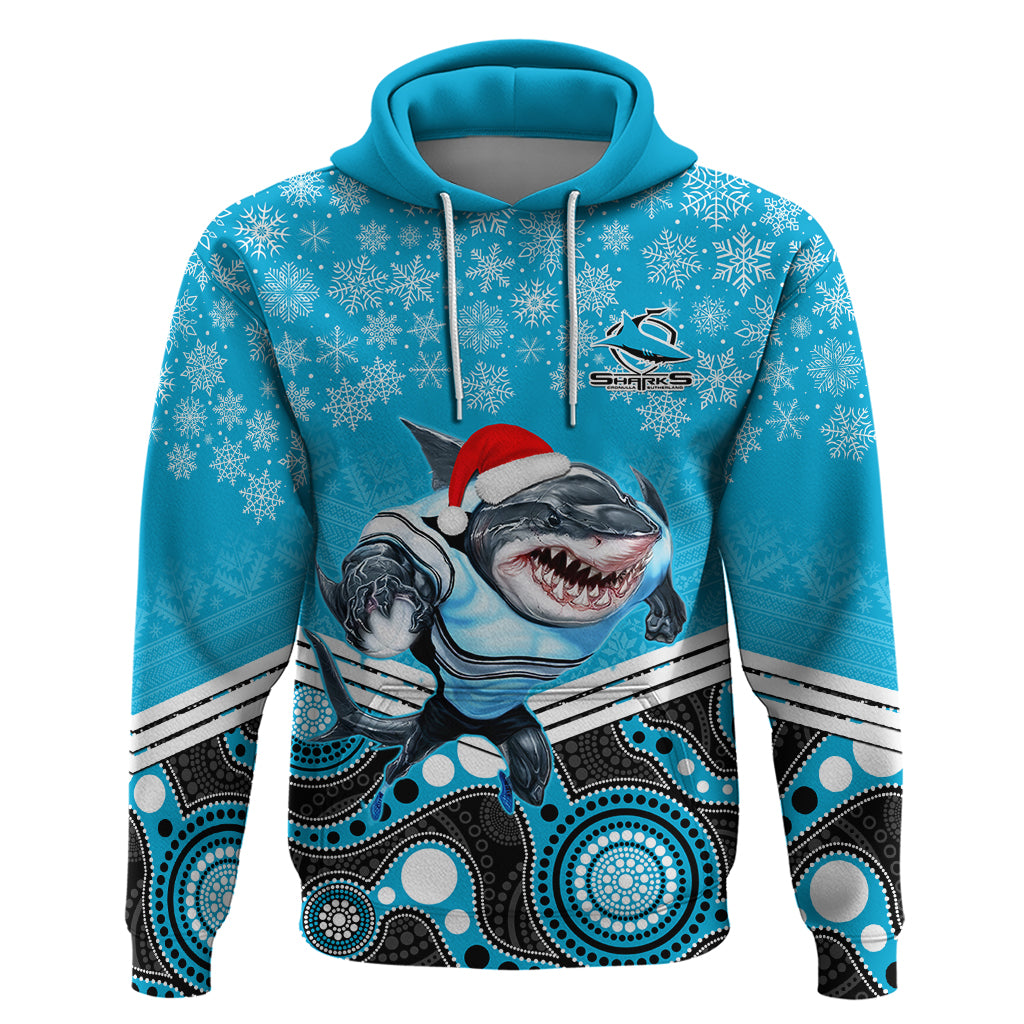 custom-sharks-rugby-christmas-hoodie-merry-xmas-2023-mix-aboriginal-art