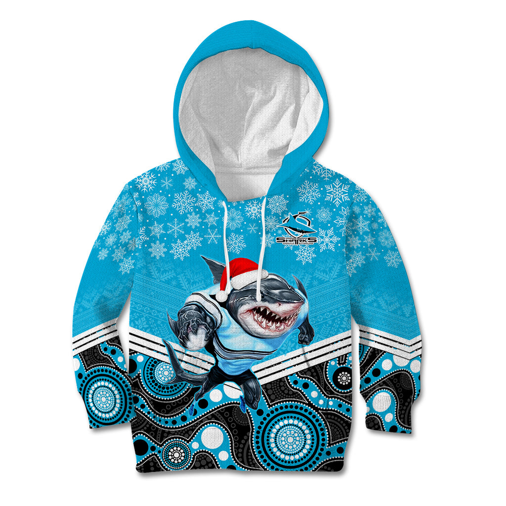 custom-sharks-rugby-christmas-kid-hoodie-merry-xmas-2023-mix-aboriginal-art