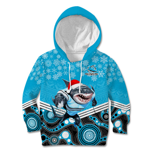 custom-sharks-rugby-christmas-kid-hoodie-merry-xmas-2023-mix-aboriginal-art
