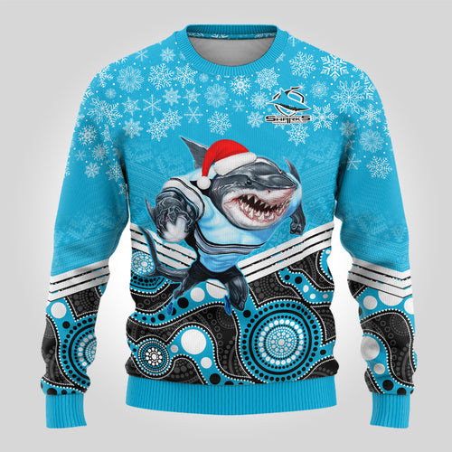 custom-sharks-rugby-christmas-ugly-christmas-sweater-merry-xmas-2023-mix-aboriginal-art