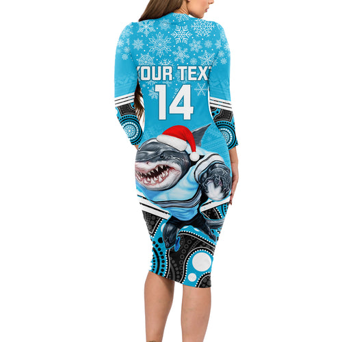 custom-sharks-rugby-christmas-long-sleeve-bodycon-dress-merry-xmas-2023-mix-aboriginal-art