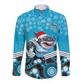 custom-sharks-rugby-christmas-long-sleeve-button-shirt-merry-xmas-2023-mix-aboriginal-art