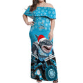custom-sharks-rugby-christmas-off-shoulder-maxi-dress-merry-xmas-2023-mix-aboriginal-art