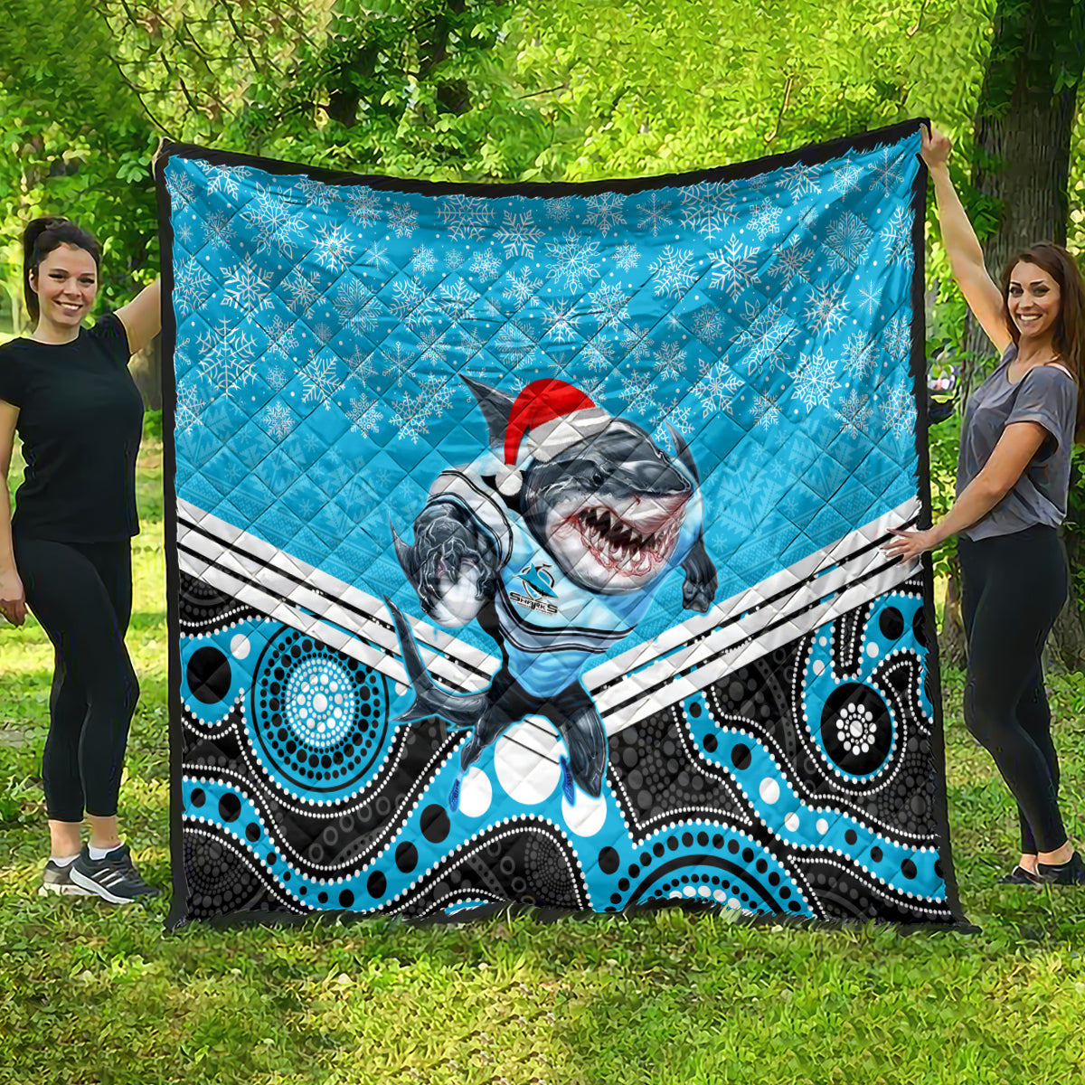 custom-sharks-rugby-christmas-quilt-merry-xmas-2023-mix-aboriginal-art
