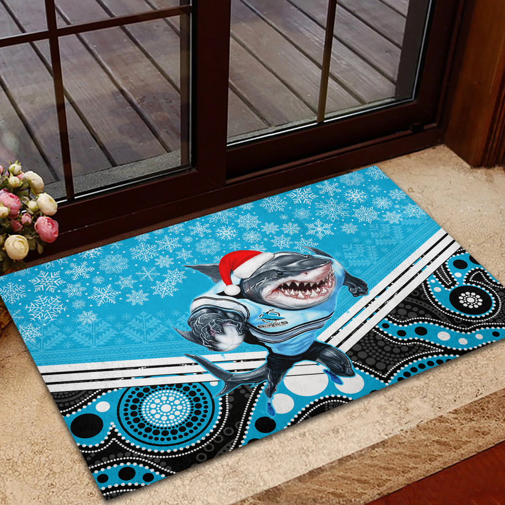 custom-sharks-rugby-christmas-rubber-doormat-merry-xmas-2023-mix-aboriginal-art