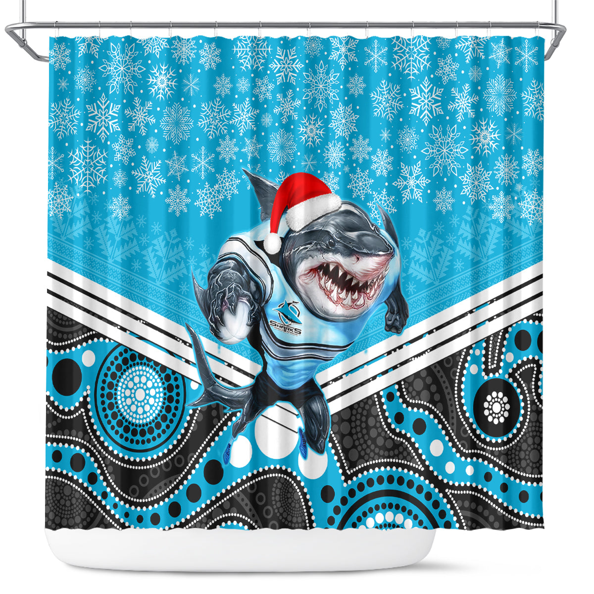 custom-sharks-rugby-christmas-shower-curtain-merry-xmas-2023-mix-aboriginal-art