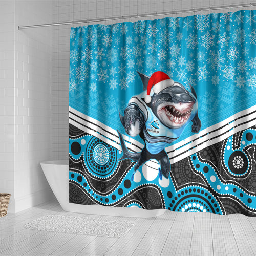 custom-sharks-rugby-christmas-shower-curtain-merry-xmas-2023-mix-aboriginal-art
