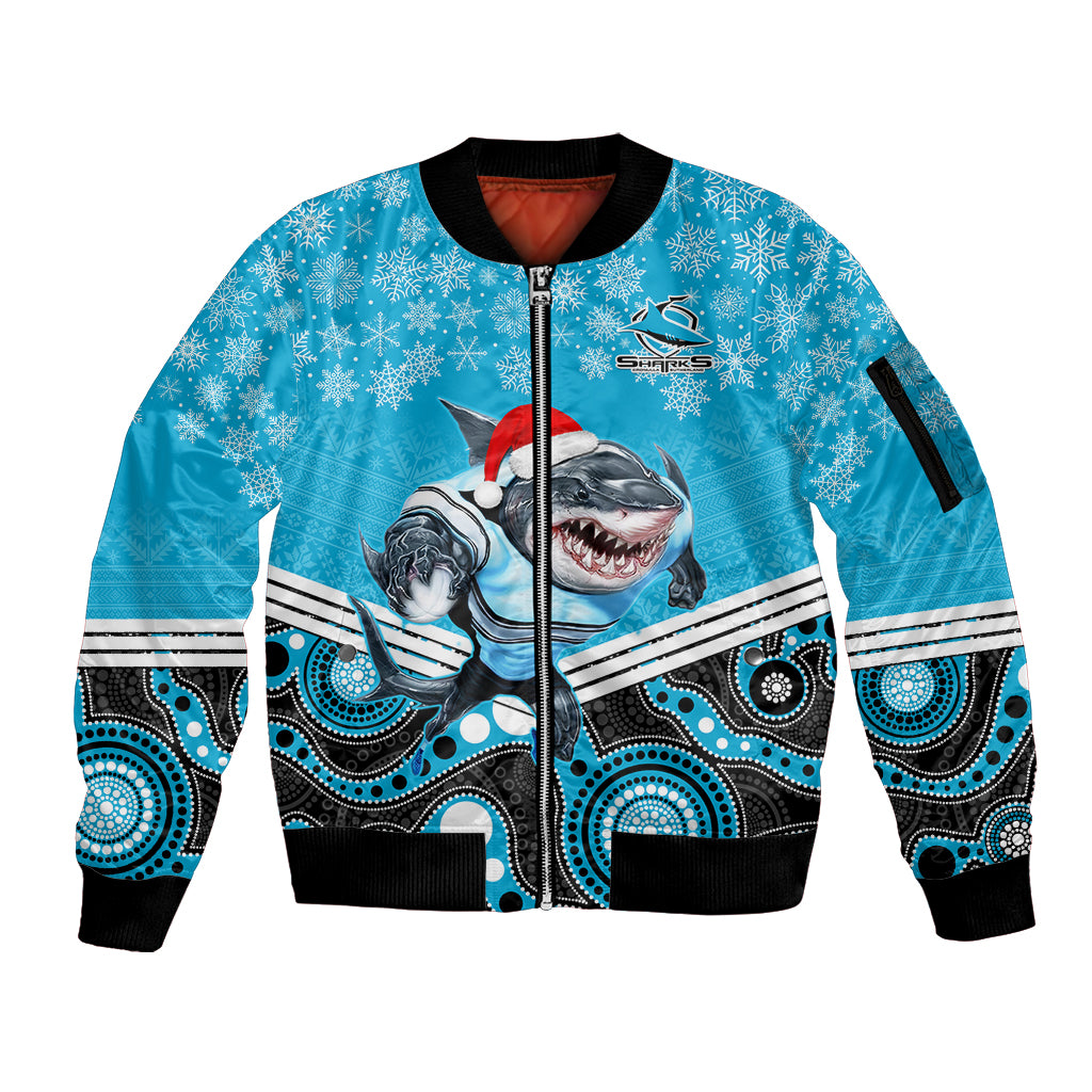 custom-sharks-rugby-christmas-sleeve-zip-bomber-jacket-merry-xmas-2023-mix-aboriginal-art