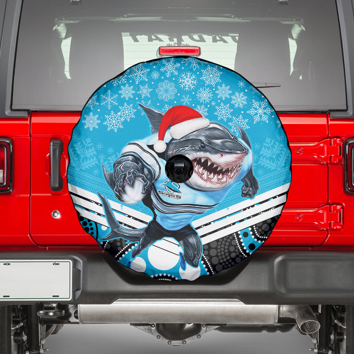 custom-sharks-rugby-christmas-spare-tire-cover-merry-xmas-2023-mix-aboriginal-art