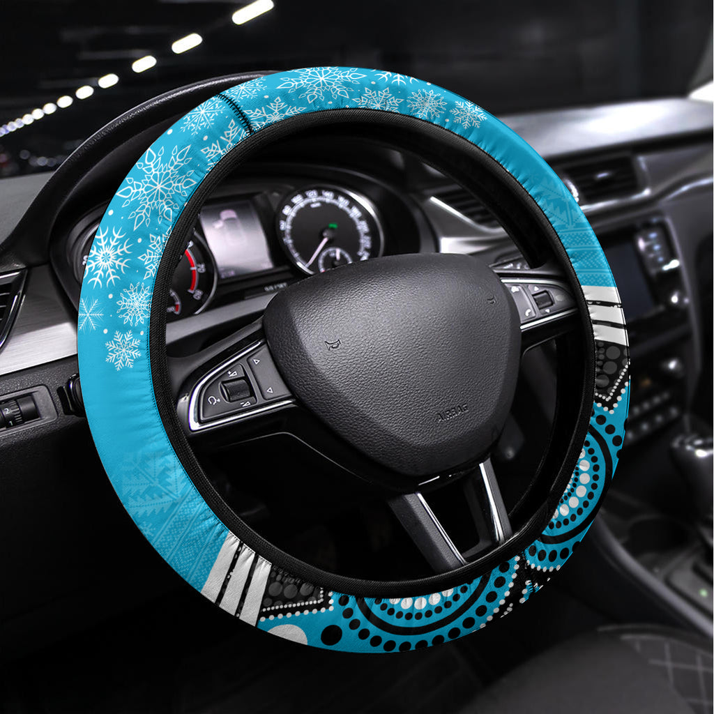 Sharks Rugby Christmas Steering Wheel Cover Merry Xmas 2023 Mix Aboriginal Art