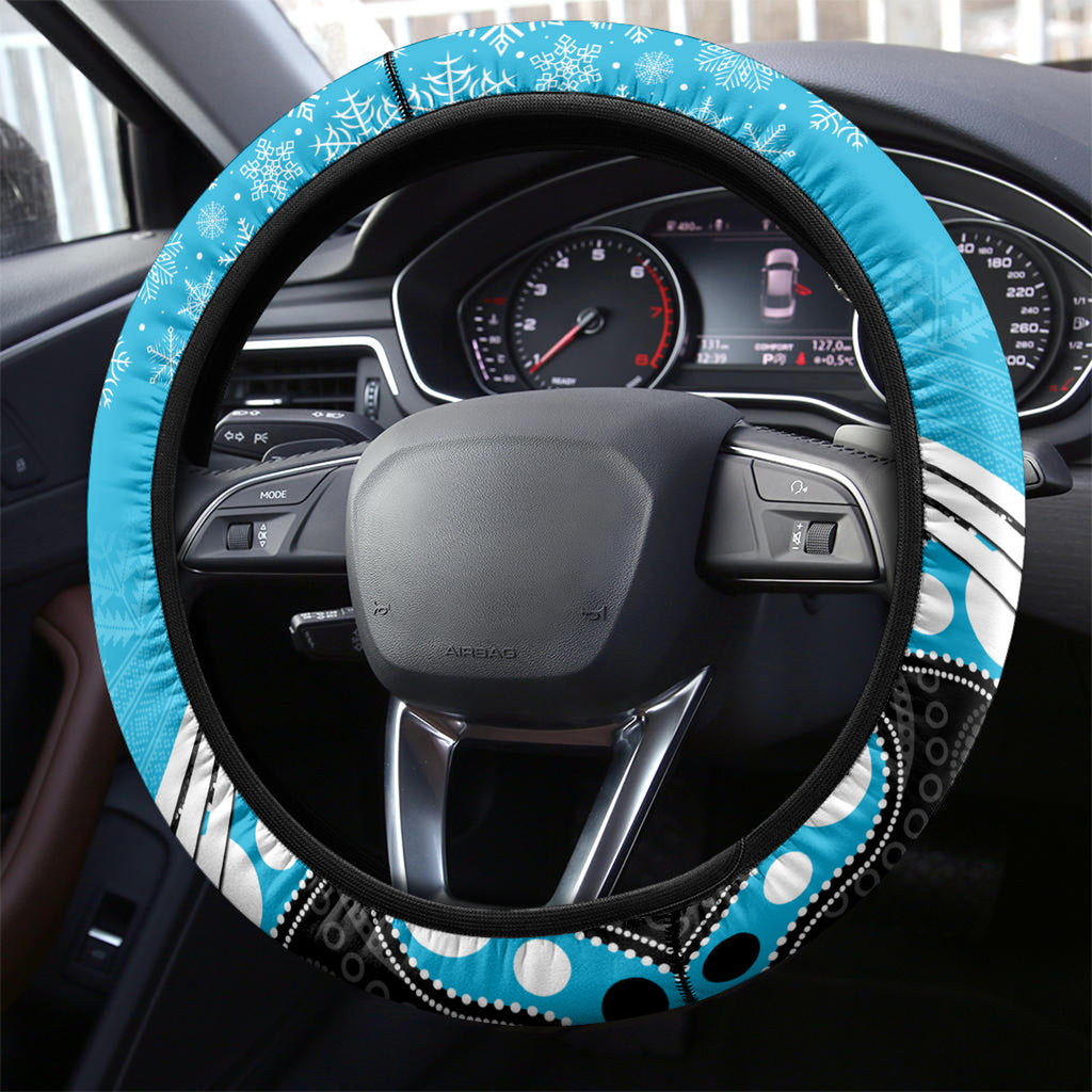Sharks Rugby Christmas Steering Wheel Cover Merry Xmas 2023 Mix Aboriginal Art
