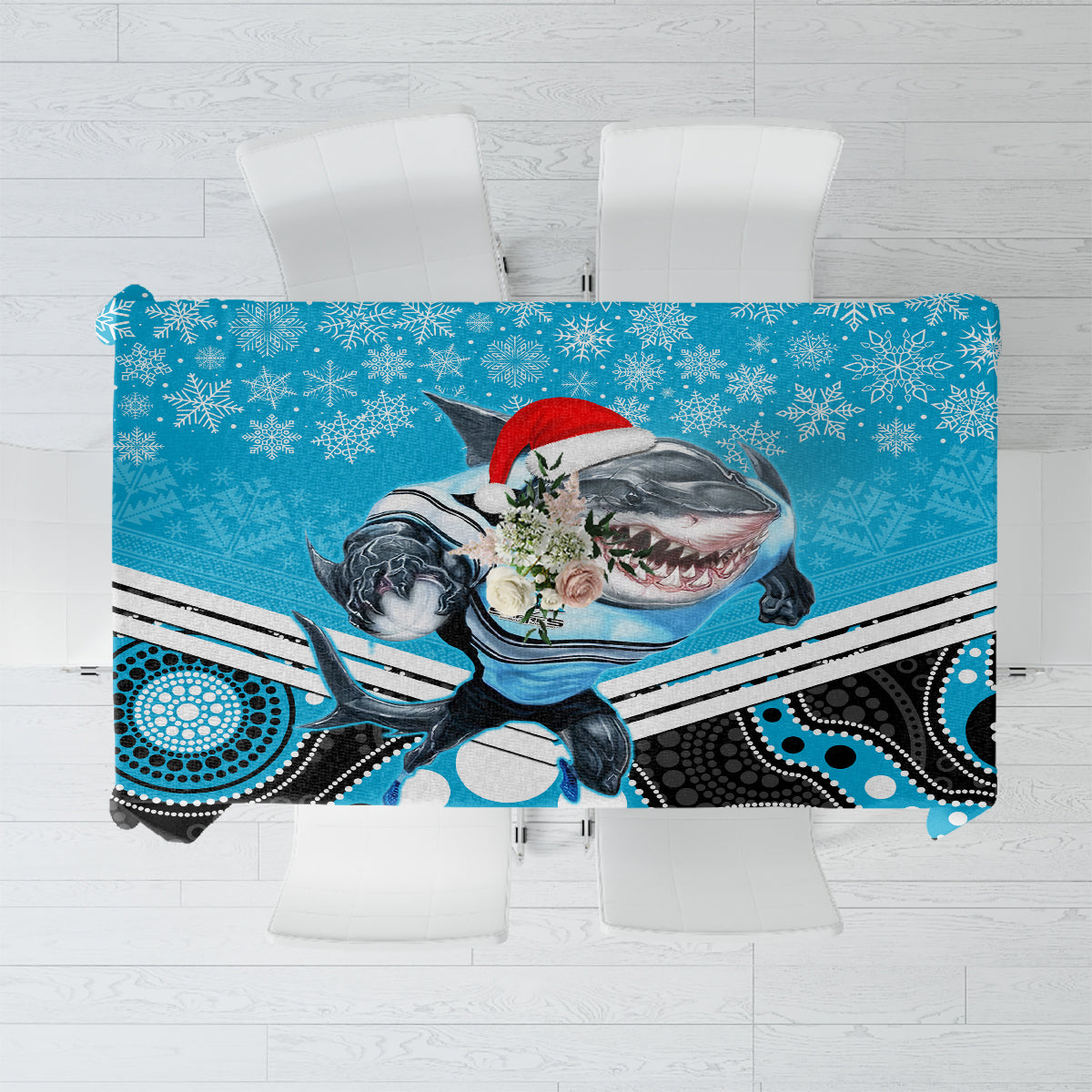 custom-sharks-rugby-christmas-tablecloth-merry-xmas-2023-mix-aboriginal-art