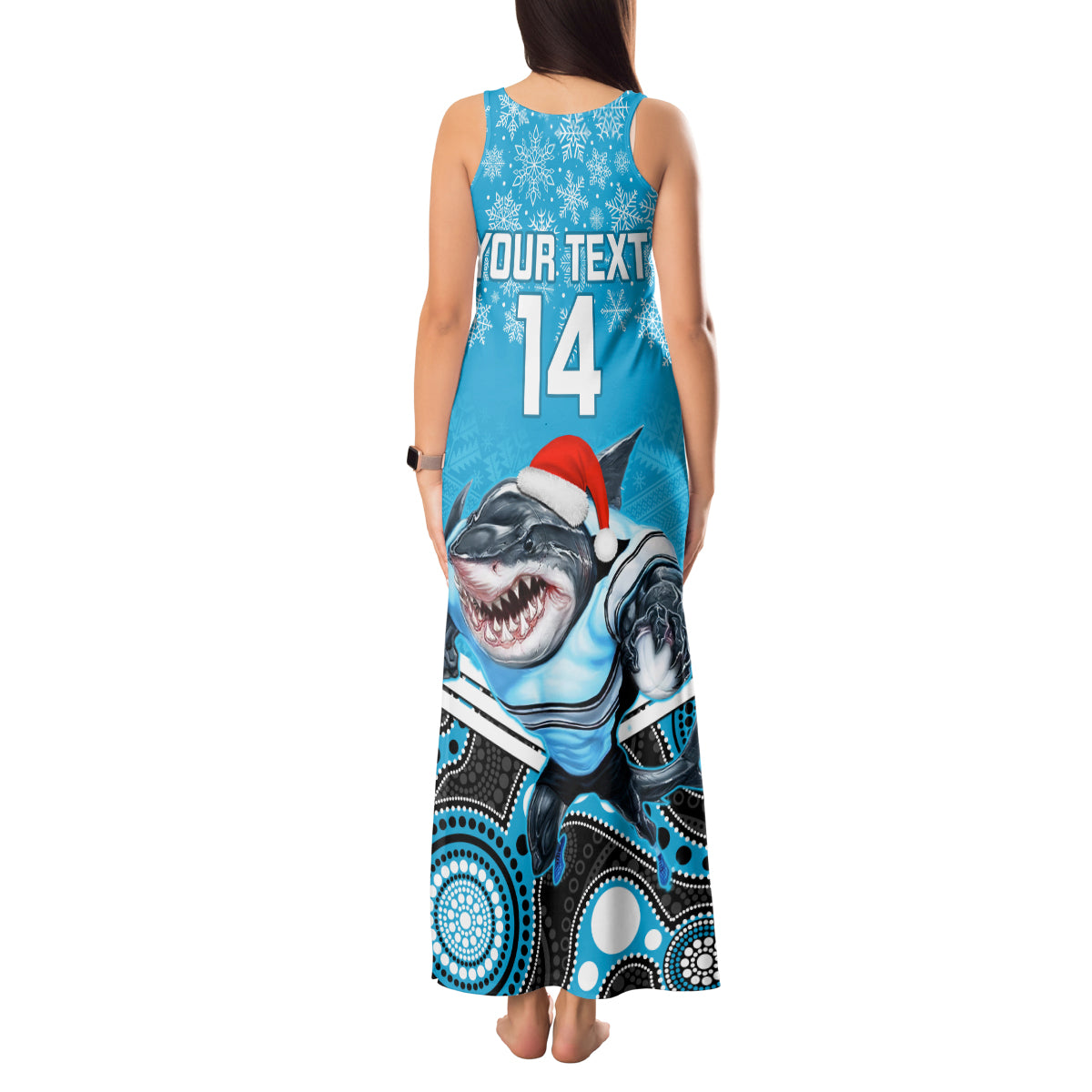 custom-sharks-rugby-christmas-tank-maxi-dress-merry-xmas-2023-mix-aboriginal-art