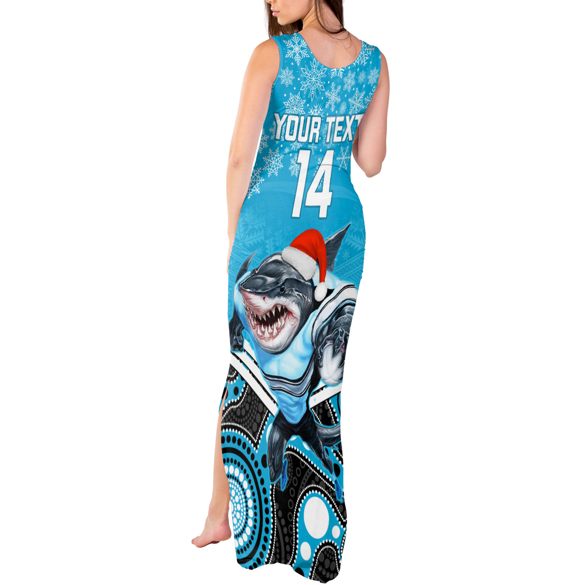 custom-sharks-rugby-christmas-tank-maxi-dress-merry-xmas-2023-mix-aboriginal-art