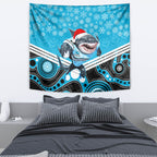 custom-sharks-rugby-christmas-tapestry-merry-xmas-2023-mix-aboriginal-art