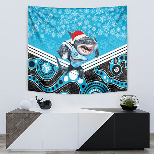 custom-sharks-rugby-christmas-tapestry-merry-xmas-2023-mix-aboriginal-art