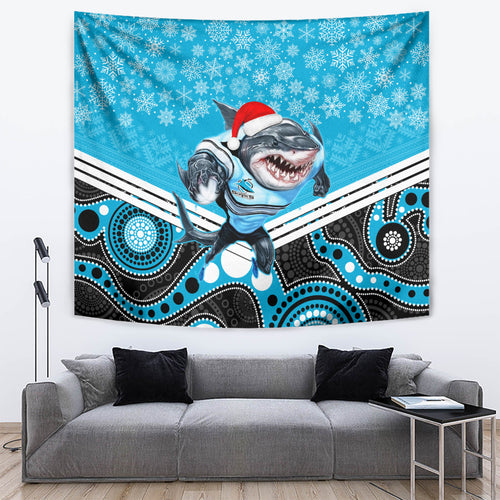 custom-sharks-rugby-christmas-tapestry-merry-xmas-2023-mix-aboriginal-art