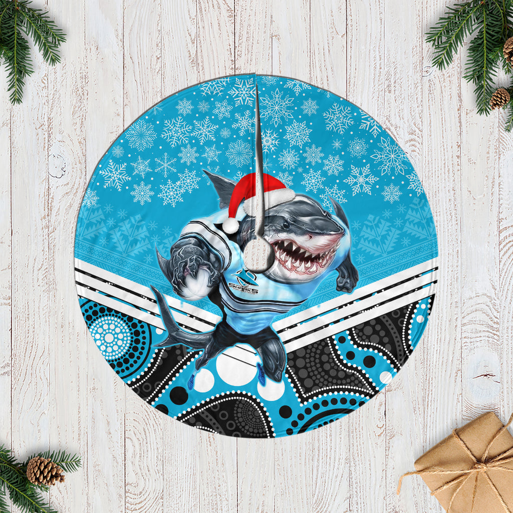 sharks-rugby-christmas-tree-skirt-merry-xmas-2023-mix-aboriginal-art