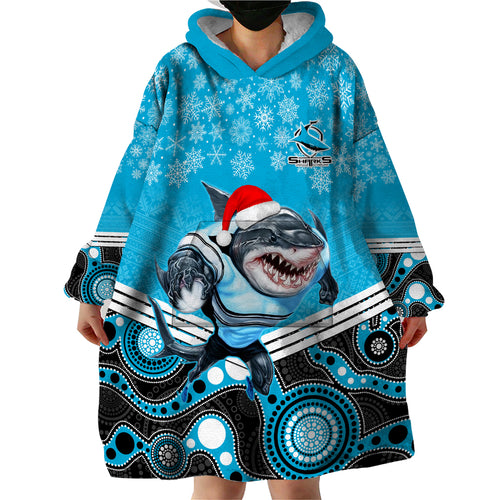 custom-sharks-rugby-christmas-wearable-blanket-hoodie-merry-xmas-2023-mix-aboriginal-art