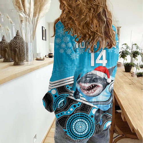 custom-sharks-rugby-christmas-women-casual-shirt-merry-xmas-2023-mix-aboriginal-art