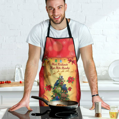 New Zealand Christmas Apron Meri Kirihimete NZ Xmas Tree Animals