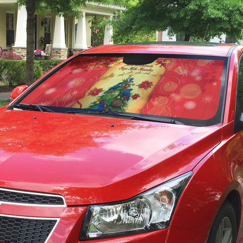 New Zealand Christmas Auto Sun Shade Meri Kirihimete NZ Xmas Tree Animals