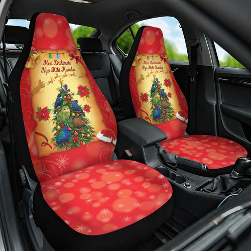 New Zealand Christmas Car Seat Cover Meri Kirihimete NZ Xmas Tree Animals