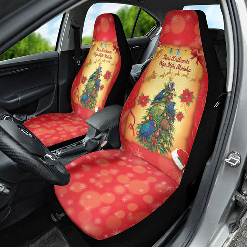 New Zealand Christmas Car Seat Cover Meri Kirihimete NZ Xmas Tree Animals