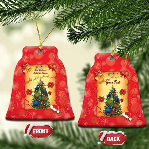 Personalised New Zealand Christmas Ceramic Ornament Meri Kirihimete NZ Xmas Tree Animals