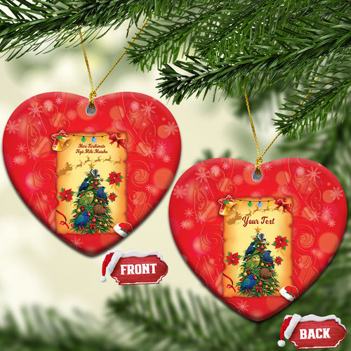 Personalised New Zealand Christmas Ceramic Ornament Meri Kirihimete NZ Xmas Tree Animals