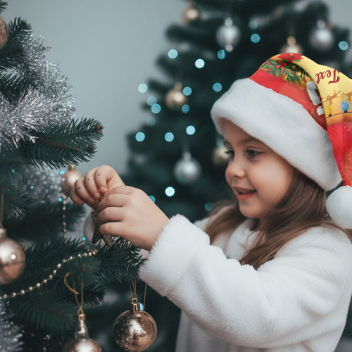 Personalised New Zealand Christmas Santa Hat Meri Kirihimete NZ Xmas Tree Animals