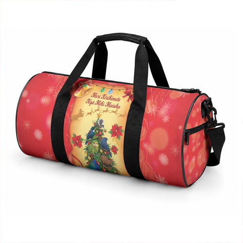 New Zealand Christmas Duffle Bag Meri Kirihimete NZ Xmas Tree Animals