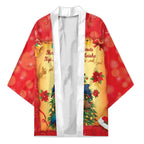 Personalised New Zealand Christmas Kimono Meri Kirihimete NZ Xmas Tree Animals