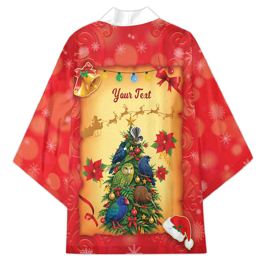 Personalised New Zealand Christmas Kimono Meri Kirihimete NZ Xmas Tree Animals