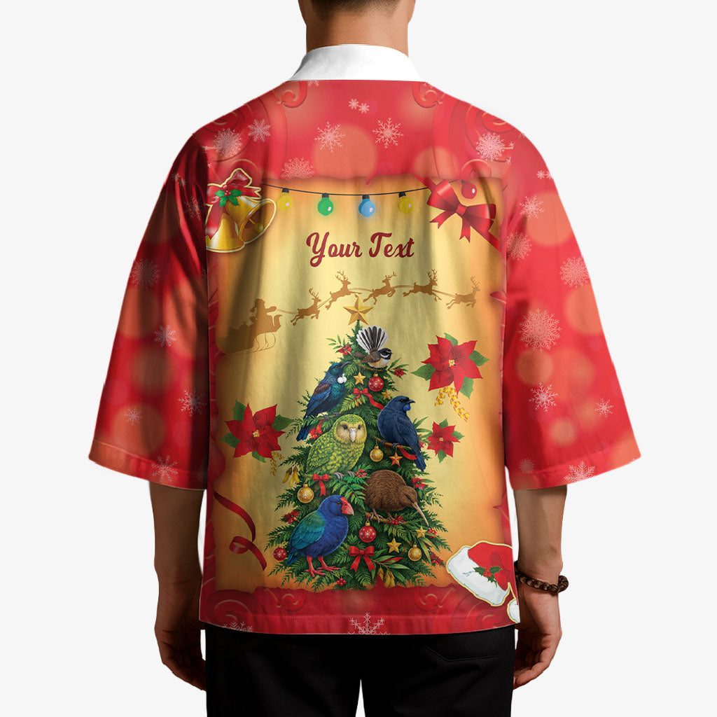 Personalised New Zealand Christmas Kimono Meri Kirihimete NZ Xmas Tree Animals